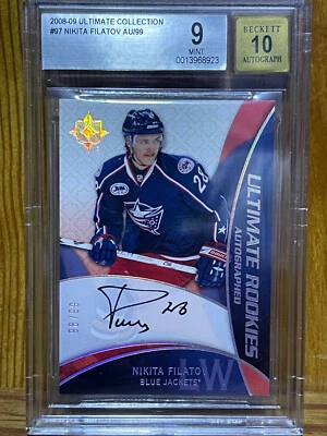 2008-09 Ultimate Collection #97 Nikita Filatov RC Autograph SP /99  Beckett 9&10 - Image 1 of 2