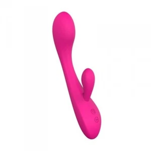 Vibratore rabbit doppio dildo vibrante ricaricabile fallo realistico con stimola - Foto 1 di 5