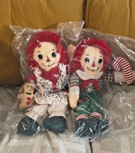 Bambole di Natale vintage Generation Raggedy Ann e Andy di Applause, nuove con scatola - Foto 1 di 10
