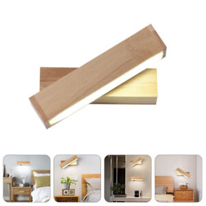  White Wood Rotating Wooden Wall Light under Bunk Bed Lamp LED Desk