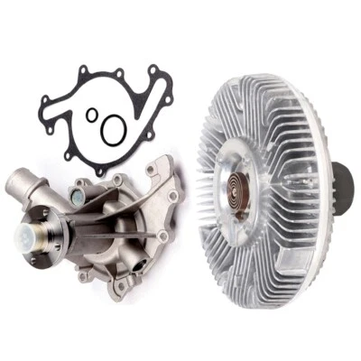 Water Pump with Fan Clutch Kit Fits 97-07 Ford F-150 2004 F-150 Heritage 4.2L V6 - Image 1 of 4