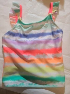 Girls' Tie-Dye Tankini Shirt Only - Cat & Jack Size Small - Picture 1 of 5