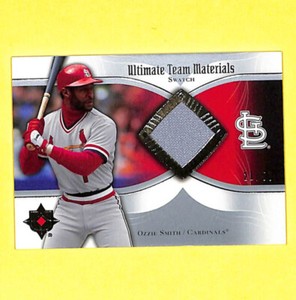 2007 Upper Deck Ultimate Collection Ozzie Smith 21/50 Jersey Card Cardinals HOF