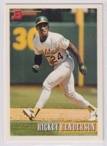 Rickey Henderson 1993 Bowman #625 Athletics {0307