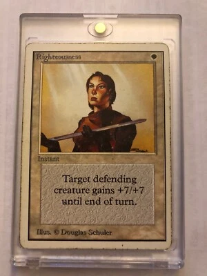 Righteousness Unlimited Edition LP/MP MTG (RM) 4RCards - Image 1 of 2
