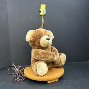 Vintage 80er Jahre A.D.I. Musikalischer Teddybär Plüsch Kinderzimmer Lampe Retro Deko - Bild 1 von 12