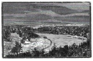 Postal vintage Missouri FOILEX Taney Vista Bend lago Taneycomo costa - Imagen 1 de 2