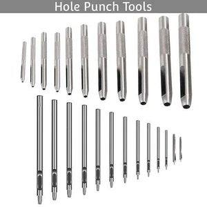 PRECISION HOLLOW HOLE PUNCH TOOL 0.5MM - 40MM LEATHER PLASTIC GASKET HOLE CUTTER - Picture 1 of 28