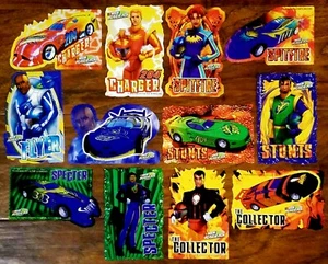 Juego completo de 12 calcomanías de máquina expendedora de programas de televisión Fox Kids NASCAR Racers - Imagen 1 de 3