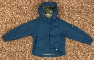 Columbia Fleece Windbreaker Jacket Full Zip Teal Blue Omni Shield Kids 4/5 - Picture 1 of 3