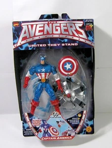 Figura de acción ToyBiz Avengers Captain America 1999 de colección United They Stand - Imagen 1 de 3