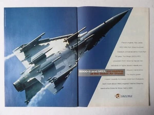 11/1997 PUB SNECMA M53 AIRCRAFT ENGINE DASSAULT MIRAGE 2000-5 DUBAI ORIGINAL AD - Imagen 1 de 1