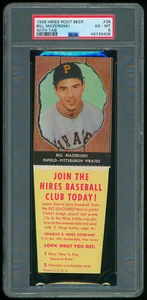 1958 Hires Root Beer #36 Bill Mazeroski con pestaña PSA 6 - Imagen 1 de 2