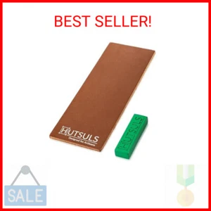 Hutsuls Brown Leather Strop with Compound - Get Razor-Sharp Edges with Stropping - Picture 1 of 2
