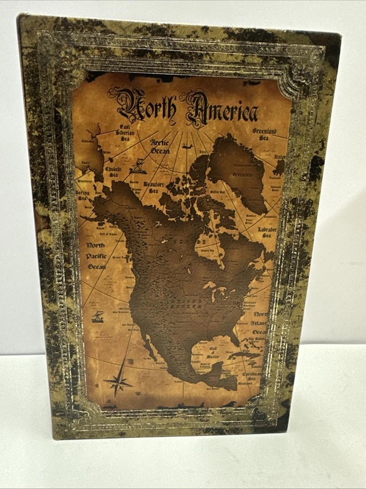 "Caja de almacenamiento de recuerdo de libros de imitación forrada de fieltro 6,50 X 9,50 X 2"" G2" Foto 1 de 4