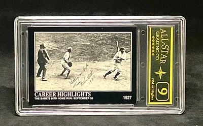 1992 Megacards Babe Ruth Collection #82 Baseball Card(Graded ASG 9) - Image 1 of 2