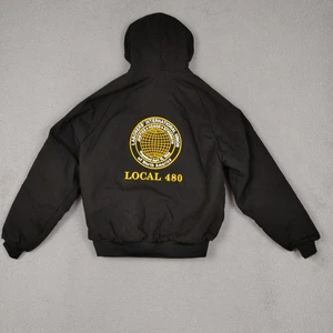 Union Line Jacket Local 480 Laborers International Union Men M Black Sandusky OH - Picture 1 of 15