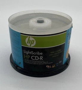 HP Lightscribe CD-R Discs 50 PK 52X 700 MB 80 Min Music NEW SEALED - Picture 1 of 1