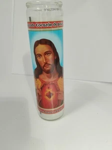 Sacred Heart Of Jesus. Unscented 2"x 8" Tall Prayer Vigil Candle - Picture 1 of 4