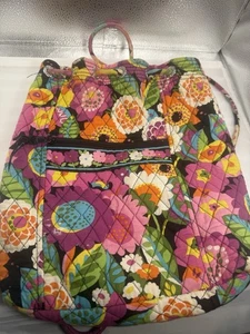 Vera Bradley Women’s Multicolor Floral Print Bucket Backpack - Picture 1 of 6