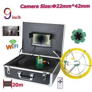 9'' WIFI Sewer Camera Pipe Inspection Camera 22mm Video Recording Taking Picture - Picture 1 of 22