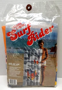 Vintage Deluxe Fabric Surf Rider 29x60" NIP Made In Taiwan Sealed Coated Rayon - Picture 1 of 6
