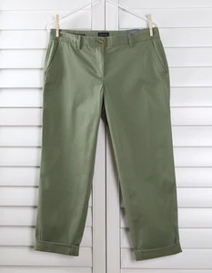 TALBOTS NWT $89 Olive Green Relaxed Chino Ankle Casual Pants Size 6 Petite - Picture 1 of 5