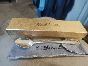 Michael Fina Sterling Silver Vintage Baby Spoon with Sleeve/Box - Picture 1 of 13