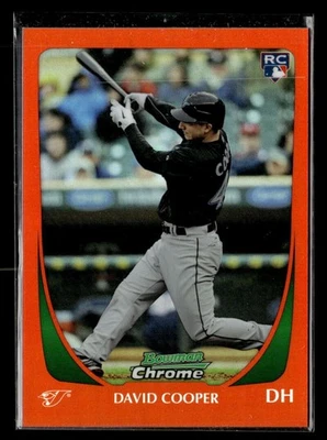 2011 Bowman Draft Picks David Cooper Chrome Orange Refractor /25 Rookie UX780 - Image 1 of 2