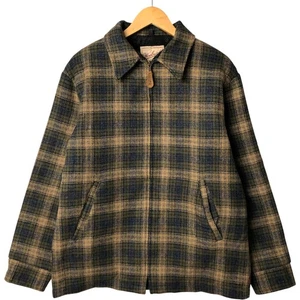 Vintage 90'S-00'S WOOLRICH Check Pattern Wool Sports Jacket Men's Size M - Picture 1 of 6