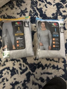 Fruit Of The Loom Confezione da 2 Pantaloni Termici a Strato Base Cialda. - Foto 1 di 5