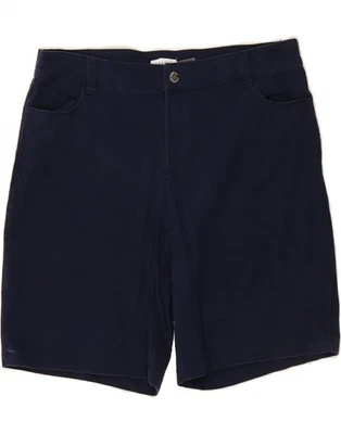 CALVIN KLEIN Womens Casual Shorts US 12 Large W36 Navy Blue Cotton AL08 - Image 1 of 3