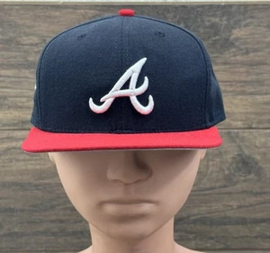 Gorra de béisbol vintage de los Atlanta Braves para hombre Snapback azul marino MLB #35 NIERKO EE. UU. - Imagen 1 de 7
