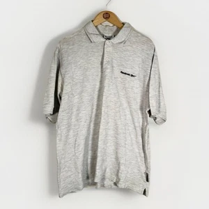 Reebok Polo Shirt Mens Grey Size XL Short Sleeve Collared Vintage Tshirt Top - Picture 1 of 7