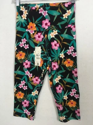 Leggings Capri No Boundaries Talla XS Negros con Flores Rosa Tropical Naranja Nuevos Foto 1 de 4