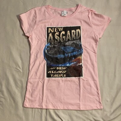 Nova Camiseta Asgard Tours Thor Temática Rosa Meninas Extra Grande (14/16)  - Imagem 1 de 4
