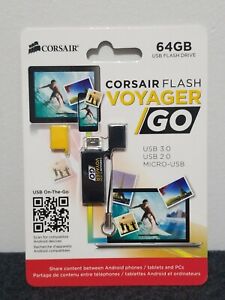 Corsair 64GB Voyager GO MicroUSB 3.0 Port Flash Drive Memory Stick CMFVG-64GB