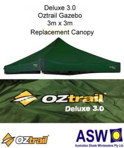 3m x 3m GREEN Gazebo Replacement Canopy suits OZTRAIL DELUXE 3.0 - Picture 1 of 8