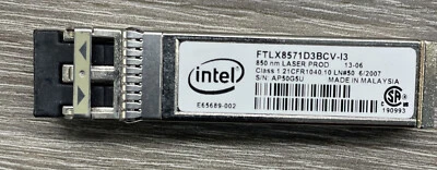 Intel FTLX8571D3BCV-13 - SFP-10G-SR - Used for Citrix  - Image 1 of 2