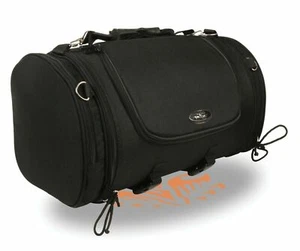 MILWAUKEE PERFORMANCE MOTORCYCLE LARGE NYLON SISSY T BAR BAG FOR HARLEY - DSAJL - Picture 1 of 9