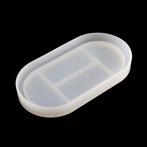 Silikonform Ovale Tablett Form mit Rand für Epoxidharze oder Gießpulver ca 18 cm - Bild 1 von 6