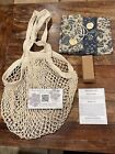 Mones Reusable Beeswax Food Wrap 4 Pack With Produce Bag And 2 Beeseax Bars New.