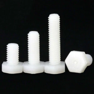 Tornillos hexagonales de nailon blancos pernos aislantes sujetadores M4 M5 M6 M8 M10 M12 - Imagen 1 de 9