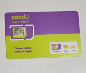 Carte SIM Koodo Multi triple tri 3 en 1 LTE 4G neuve - Photo 1 sur 1
