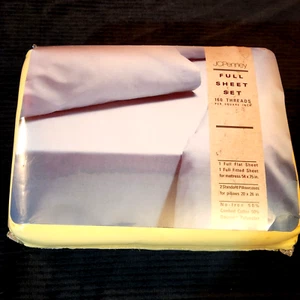 Full Sheet set JC Penney Yellow 160 Threads 54x75" with 2 Pillowcases - Picture 1 of 12