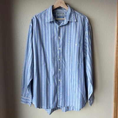 VTG Levi's San Francisco Shirt 90’s Men's Size XL Striped Button Long Sleeve - Image 1 of 4