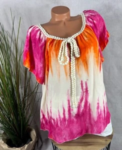 luftig leichte Sommer Shirt BLUSE Italy Zopfkante M4 38 40 42 - Bild 1 von 4