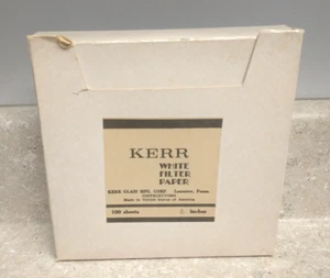 Vintage Kerr White Filter Paper 6" Diameter - Pack of 100 - Picture 1 of 3