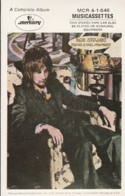 ROD STEWART CASSETTE TAPE: "NEVER A DULL MOMENT" 1972 PAPER LABELS - Image 1 of 4