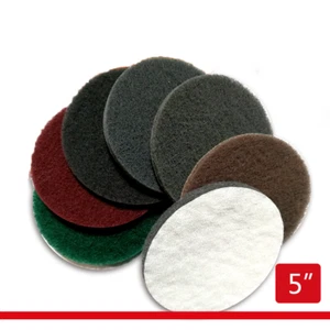 5" 125mm Hook&Loop Industrial Scouring Pad Abrasive Finishing Pad Metal Cleaning - Picture 1 of 6